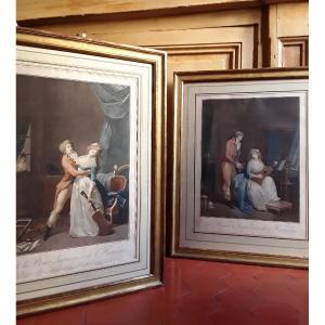 Pair Of Large Engravings After Léopold Boilly.