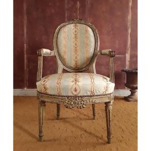 Important Louis XVI Period Armchair. 