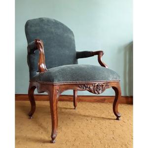 Important Mahogany Armchair From The Regency Period.