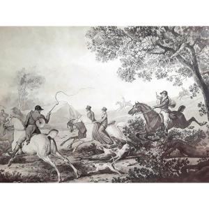 Important Hunt. Carle Vernet - Debucourt.