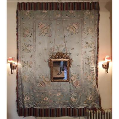 Great Embroidered Silk - China XIXth Century.