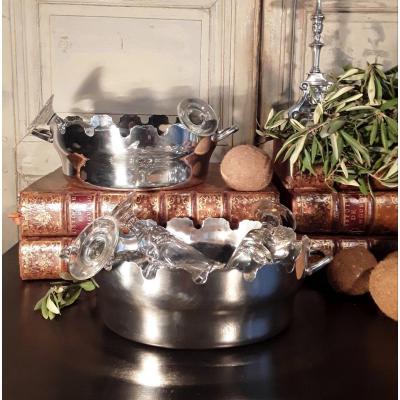 Pair Of Refreshers With Glasses. XVIII Th.