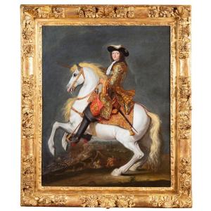 Equestrian Portrait Of Louis XIV, Workshop Of René-antoine Houasse, Circa 1690