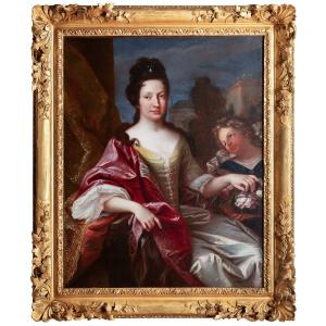 Portrait Of The Princess Of Conti - Attributed To Louis Ferdinand The Younger (1648-1717)