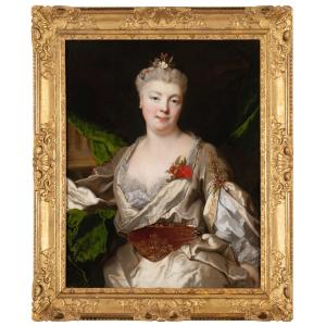 Portrait Of Baronne De Prangins By Nicolas De Largillièrre, Paris, Circa 1715, 18th Century