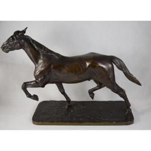 Isidore Bonheur (1827-1901) Trotting Horse, Bronze.
