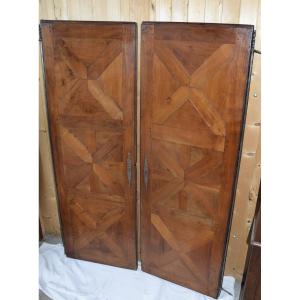 Pair Of Doors In Versailles Marquetry, 18th Century