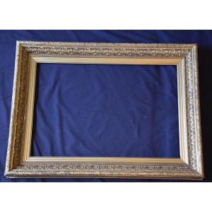 Barbizon Style Frame, In Wood And Gilded Stucco, 19th Century -50.6cm X 75cm