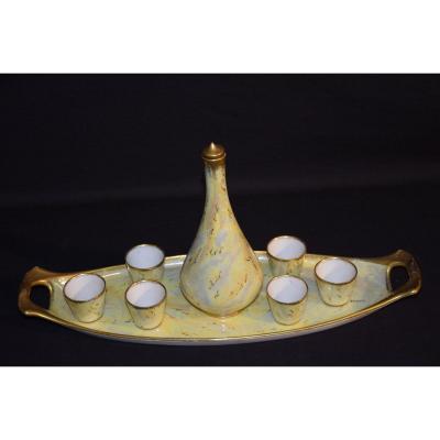 Limoges Porcelain Liquor Service