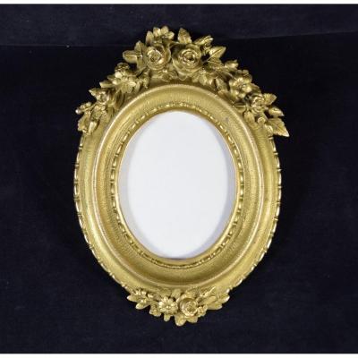 Photo Or Miniature Frame In Gilded Bronze, Napoleon III Period