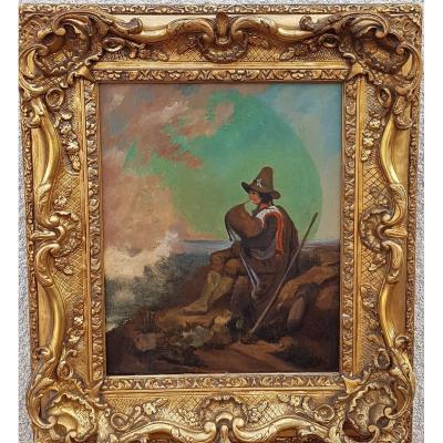 Young Bagpipe Player(zampogna), Italian School Of The 19th