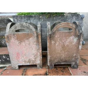 Pair Of Cement Planters