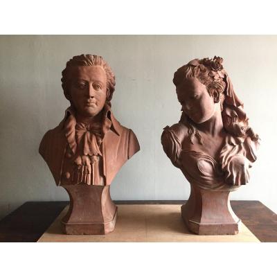 Pair Of Terracotta Busts