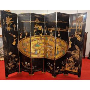 Double-sided Coromandel Lacquer Screen China
