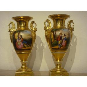 Pair Of Empire Style Vases 