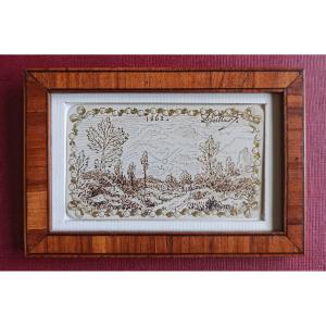 David Sutter, Barbizon School, Landscape In Autumn With A Radiant Sunshine, 1862