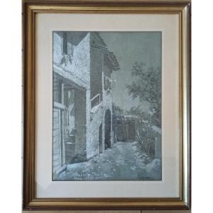 Louis Appian (1862-1896), View Of A Hamlet In France