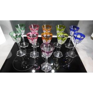 Service Of 11 Roemer Color In Baccarat Crystal Harcourt Model