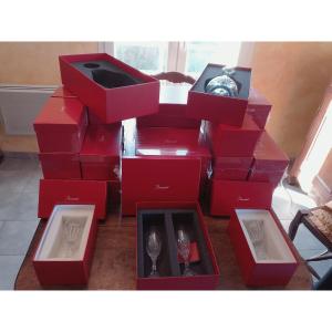 Massena 37-piece Baccarat Crystal Dinner Service, New In Box