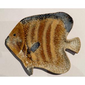 Ceramic Plate Depicting An Exotic Fish 