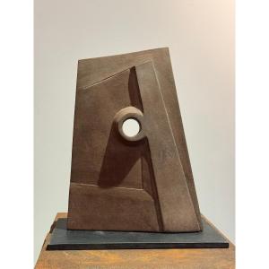 Abstract Stoneware Sculpture , France Circa 1970 