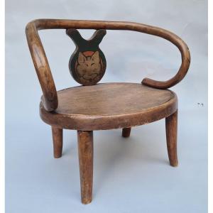 Child's Armchair In Bentwood, Ateliers De Bourgogne And Benjamin Rabier, Circa 1925
