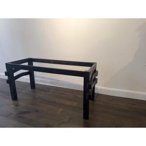 Coffee Table In Blackened Wood, Top Missing, Circa 1940