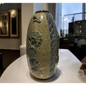 Art Deco Glazed Stoneware Vase – France, Circa 1930