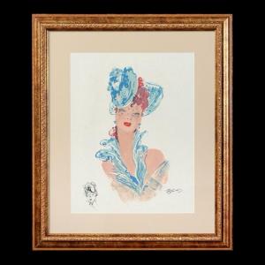 Jean-gabriel Domergue (1889–1962) – The Parisian Woman With A Hat, 1956