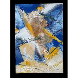 Bernard Alligand (born In 1953) – “wind Of The Clouds” – Mixed Media On Canvas – Signed