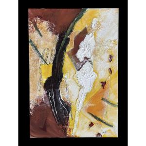 Bernard Alligand (born In 1953) – “musically” – Mixed Painting On Canvas – Signed