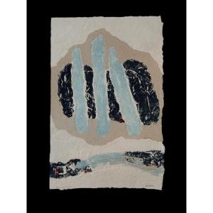Bernard Alligand (born In 1953) — “passage Through” Mixed Media On Paper Ready To Print
