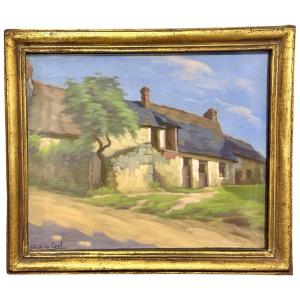 Gabriel De Cool (1854–1930) – Farm In The Sun, Original Pastel Under Glass