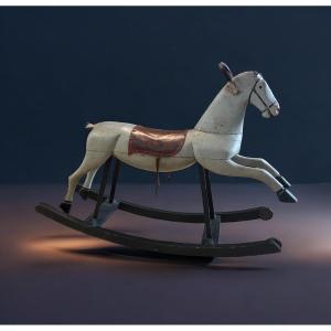 Antique Wooden Rocking Horse – Circa 1900