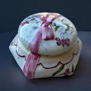 Art Nouveau Candy Box In Saint-clément Earthenware, Decorated After émile Gallé – Circa 1900