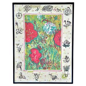 Atak (georg Barber, 1967) – Flowers And Plants – Original Signed & Numbered Screenprint (74/10)