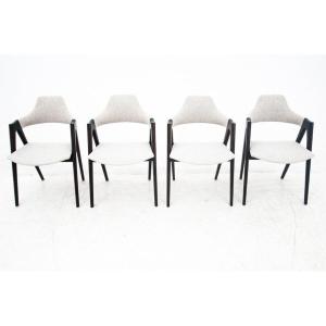 Four Danish Compass Dining Chairs, Designed By Kai Kristiansen, 1960s
