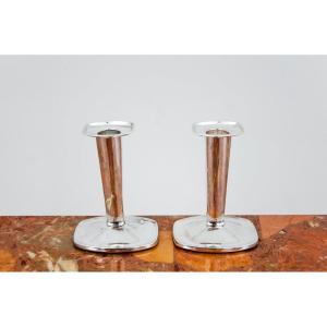 Empire Silver Candlesticks, Northern Europe.