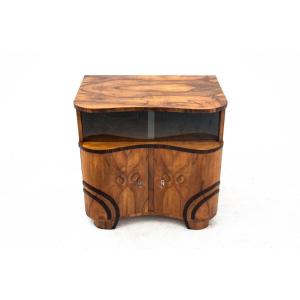 Commode Art Déco En Verre, Pologne, Années 1950. Après Rénovation.