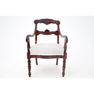 Art Nouveau Mahogany Armchair, Circa 1860