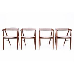 Chairs Designed By Ejner Larsen And Aksel Bender Madsen, Denmark, 1960s. After Renovation