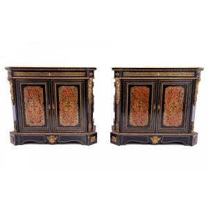A Unique Set Of Boulle Chests Of Drawers, France, Circa 1860