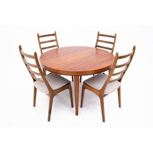 Set Of Chairs And Table, Danish Design, 1960s.