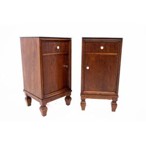 Pair Of Bedside Tables From The Early 20th Century, Poland.
