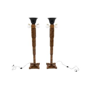 A Pair Of Art Deco Floor Lamps, Poland, Circa 1940.