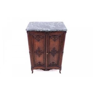 Antique Chest Of Drawers With Stone Top, France, Late 19th Century.