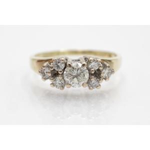 Gold Ring With Diamonds.