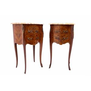 Pair Of Bedside Tables, France, Circa 1920.