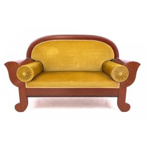 Antique Yellow Sofa, Northern Europe, Circa 1880.