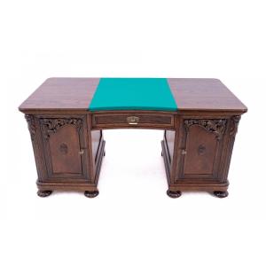 Antique Oak Desk, Germany, Late 19th Century. Restored.